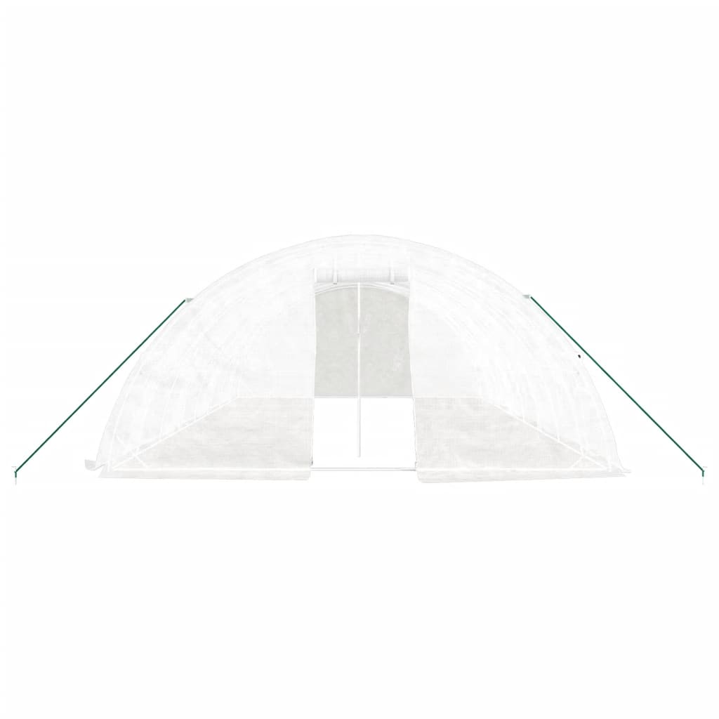 Fehér acélvázas melegház 40 m² 8 x 5 x 2,3 m 4