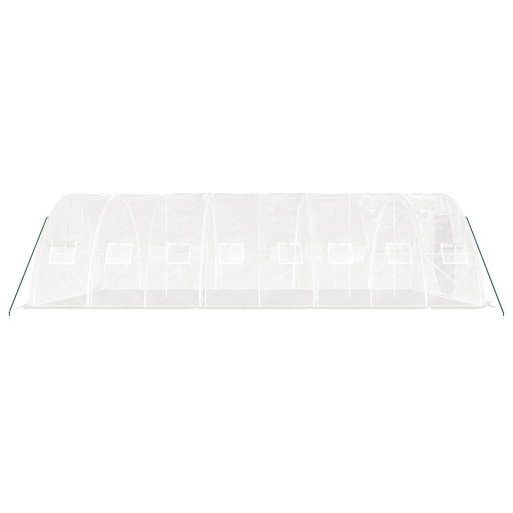 Fehér acélvázas melegház 40 m² 8 x 5 x 2,3 m 5