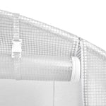 Fehér acélvázas melegház 90 m² 18 x 5 x 2,3 m 11