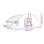 Zöld acélvázas melegház 48 m² 8 x 6 x 2,85 m 12