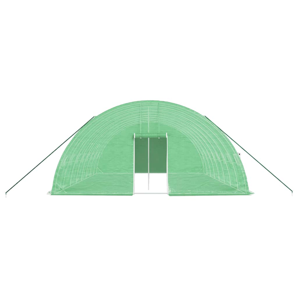 Zöld acélvázas melegház 48 m² 8 x 6 x 2,85 m 4