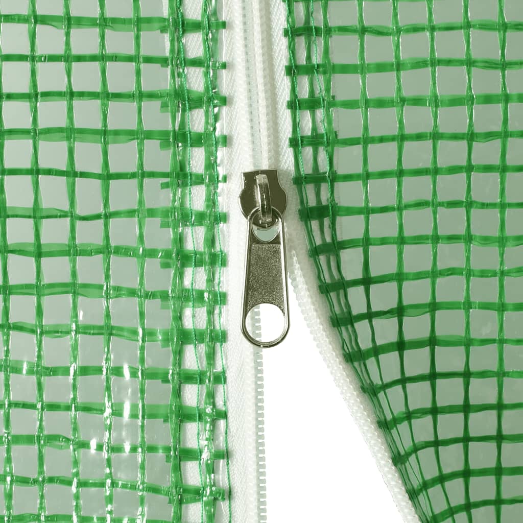 Zöld acélvázas melegház 48 m² 8 x 6 x 2,85 m 7