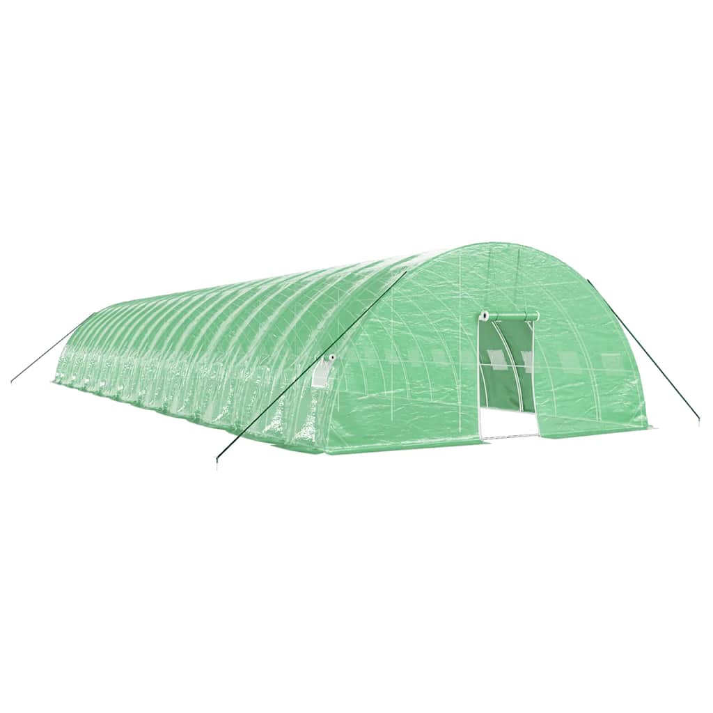 Zöld acélvázas melegház 120 m² 20 x 6 x 2,85 m 2