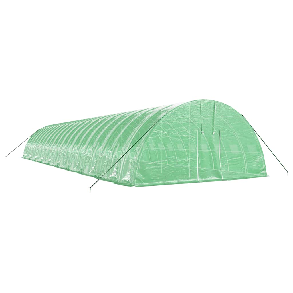 Zöld acélvázas melegház 120 m² 20 x 6 x 2,85 m 3