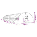 Zöld acélvázas melegház 120 m² 20 x 6 x 2,85 m 12