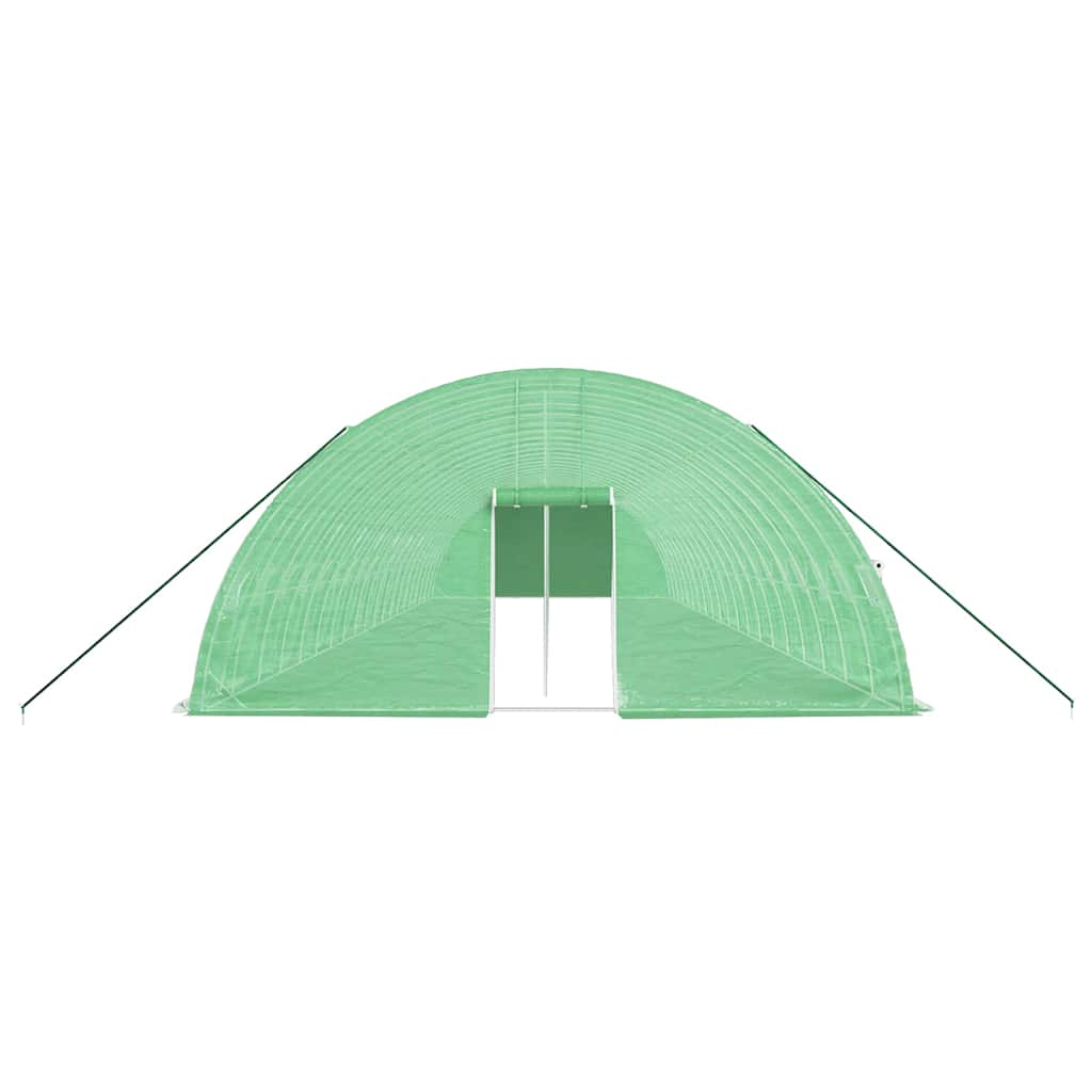 Zöld acélvázas melegház 120 m² 20 x 6 x 2,85 m 4