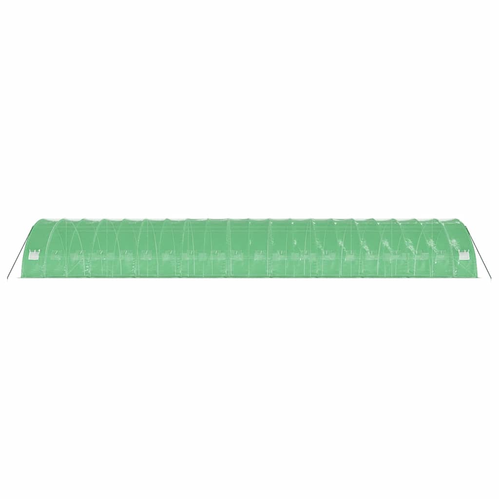 Zöld acélvázas melegház 120 m² 20 x 6 x 2,85 m 5
