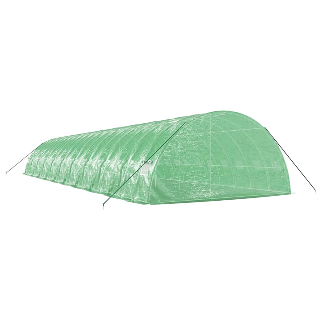 Zöld acélvázas melegház 120 m² 20 x 6 x 2,85 m 6