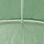 Zöld acélvázas melegház 120 m² 20 x 6 x 2,85 m 9