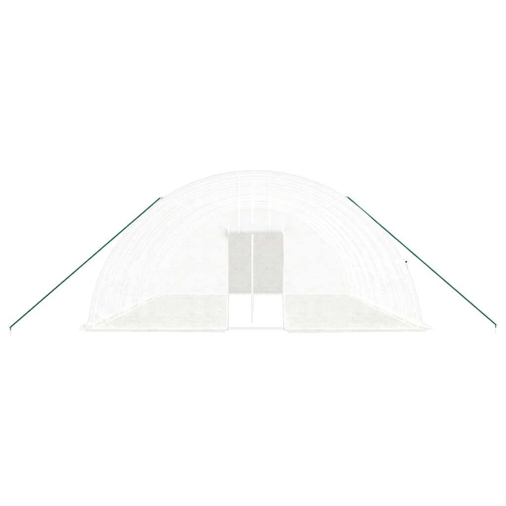 Fehér acélvázas melegház 48 m² 8 x 6 x 2,85 m 4