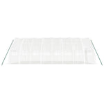 Fehér acélvázas melegház 48 m² 8 x 6 x 2,85 m 5