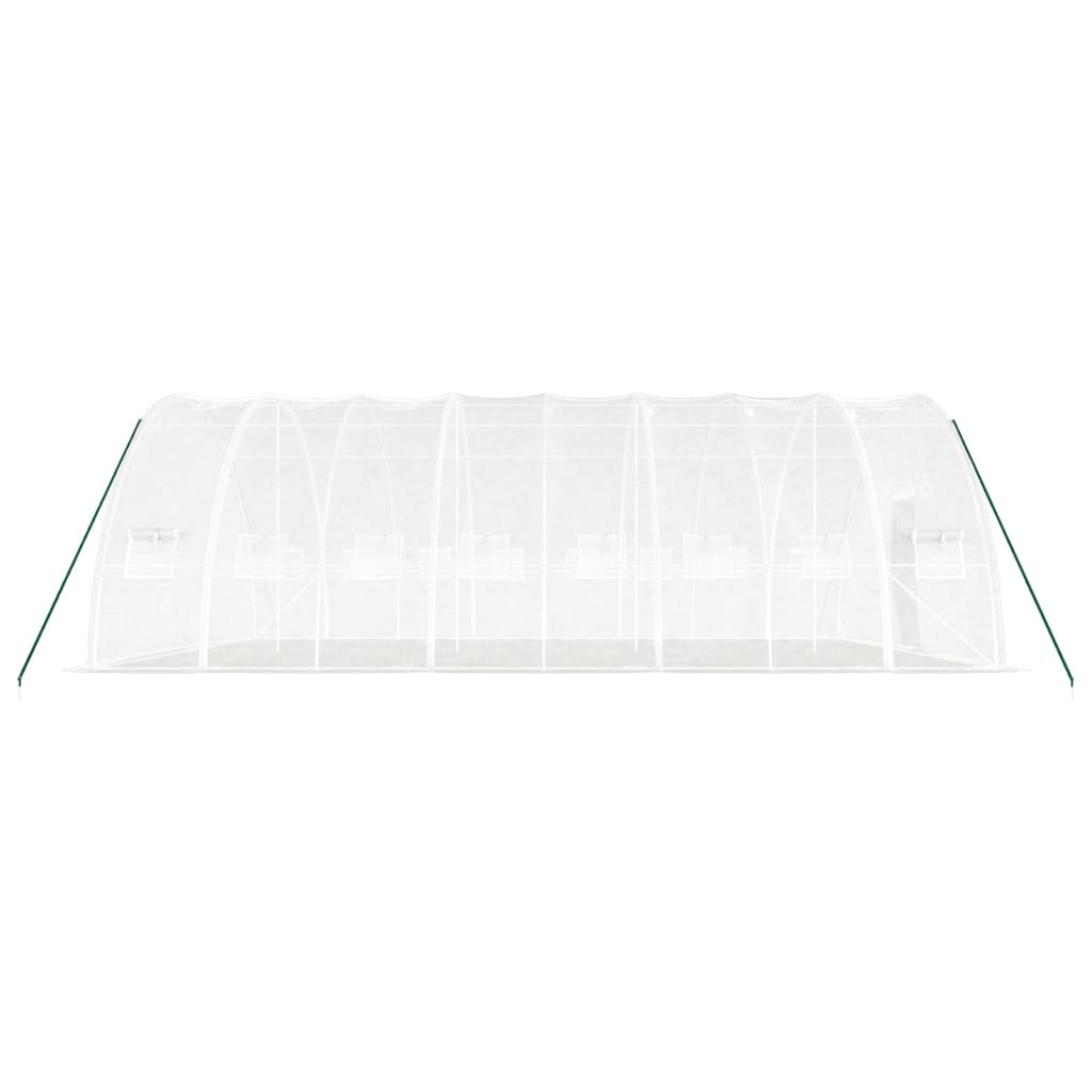 Fehér acélvázas melegház 48 m² 8 x 6 x 2,85 m 5