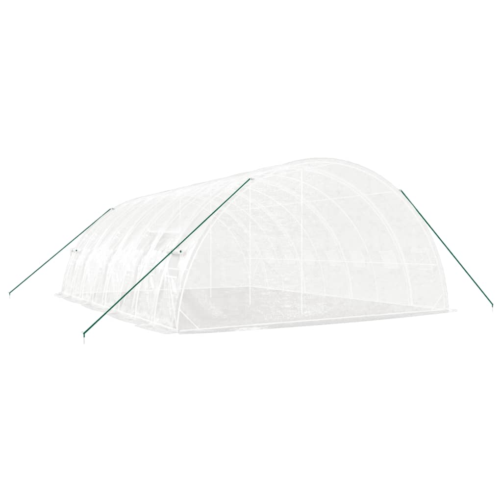 Fehér acélvázas melegház 48 m² 8 x 6 x 2,85 m 6