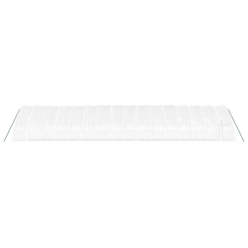 Fehér acélvázas melegház 96 m² 16 x 6 x 2,85 m 5