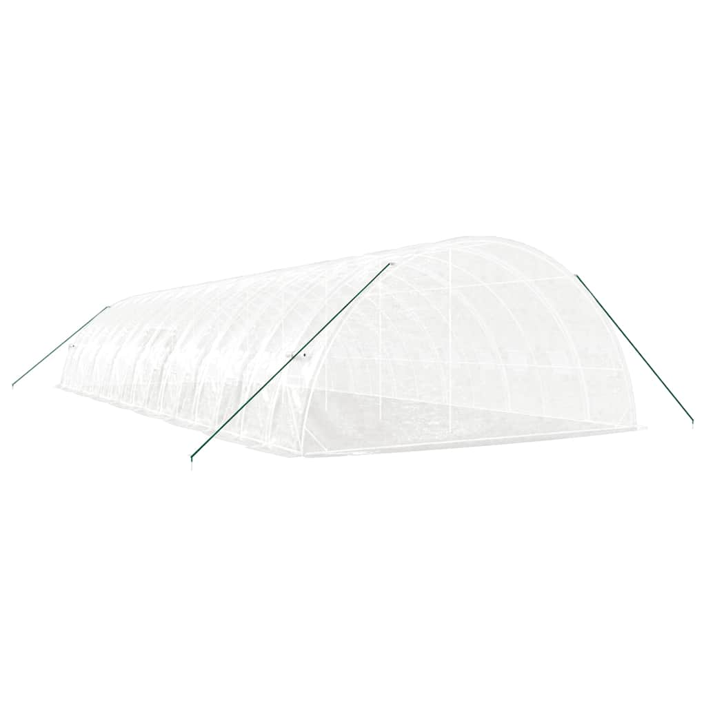 Fehér acélvázas melegház 96 m² 16 x 6 x 2,85 m 6
