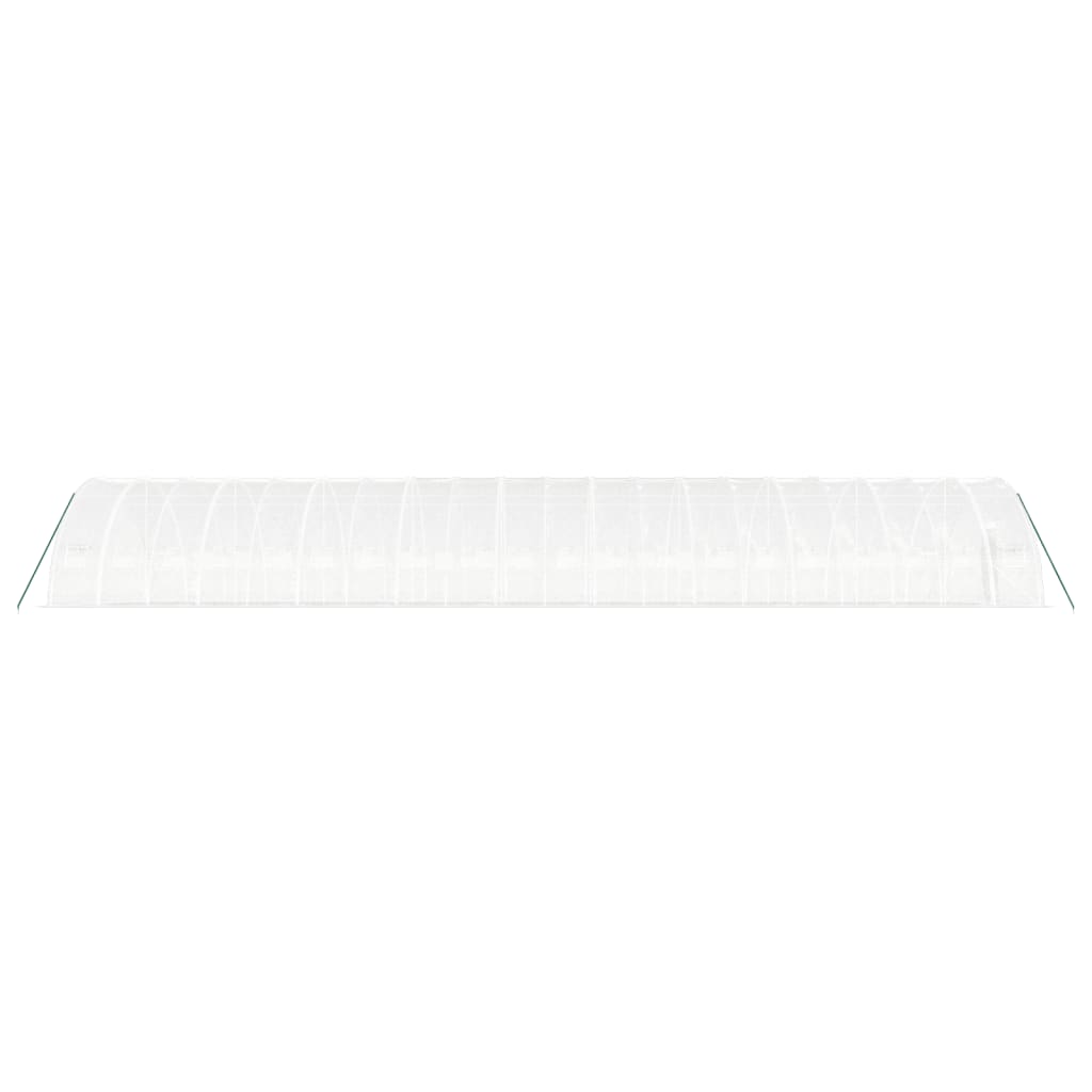 Fehér acélvázas melegház 120 m² 20x6x2,85 m 5