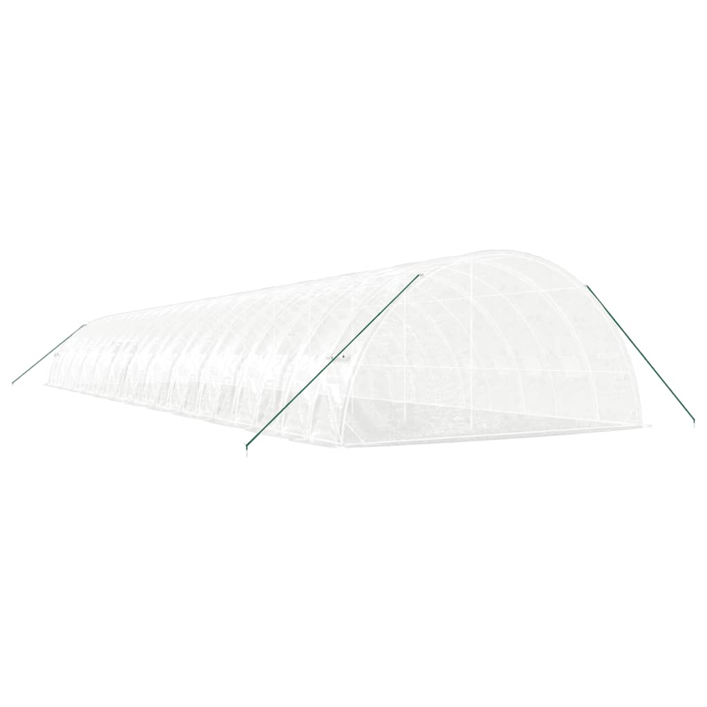 Fehér acélvázas melegház 144 m² 24x6x2,85 m 6