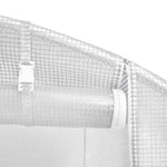 Fehér acélvázas melegház 144 m² 24x6x2,85 m 11