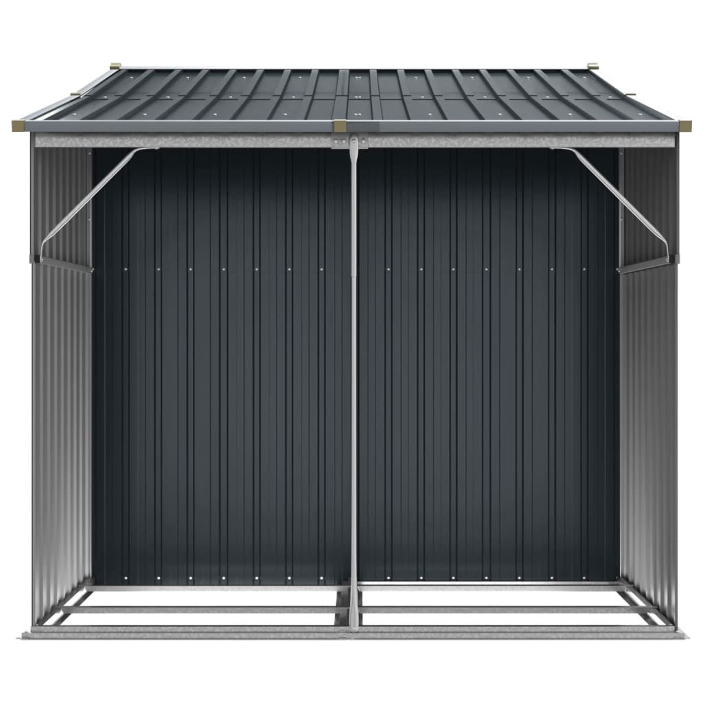 Antracitszürke horganyzott acél kerti fészer 277x192,5x179 cm 6