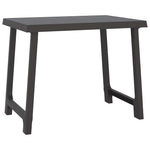 Antracitszürke fa hatású PP kempingasztal 79x56x64 cm 2