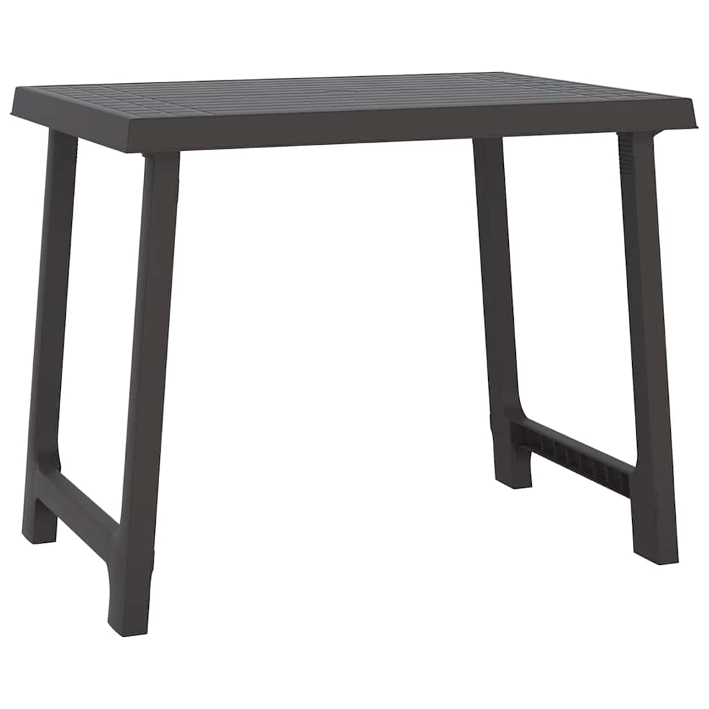 Antracitszürke fa hatású PP kempingasztal 79x56x64 cm 2
