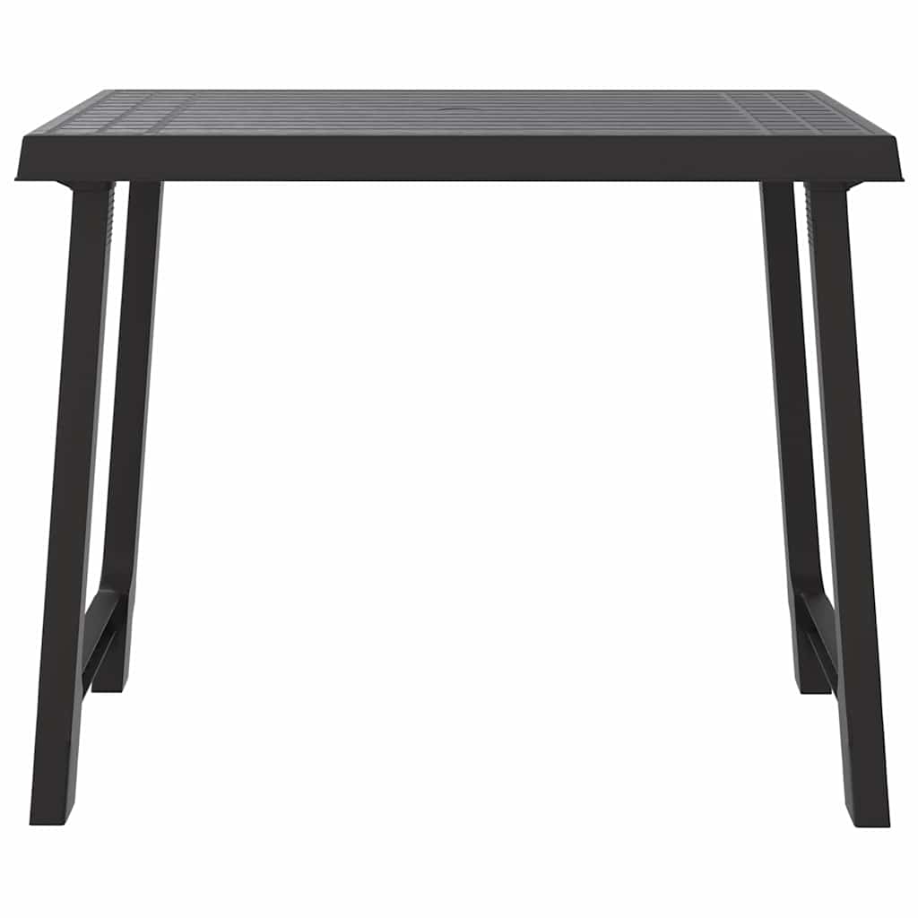 Antracitszürke fa hatású PP kempingasztal 79x56x64 cm 3