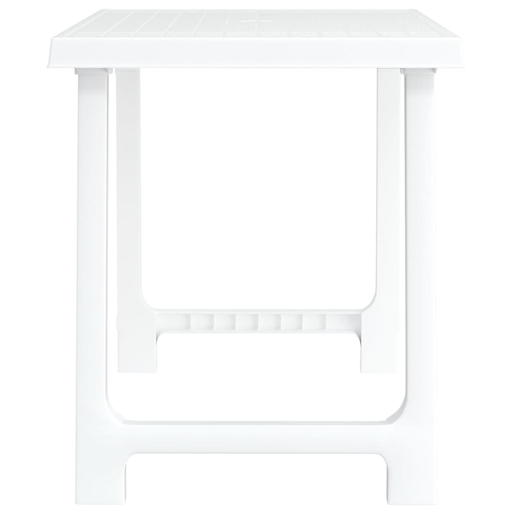 Fehér fa hatású PP kempingasztal 79x56x64 cm 4
