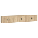 3 db sonoma tölgy színű fali TV-szekrény 80 x 34,5 x 40 cm 2
