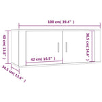 3 db fehér falra szerelhető TV-szekrény 100 x 34,5 x 40 cm 9