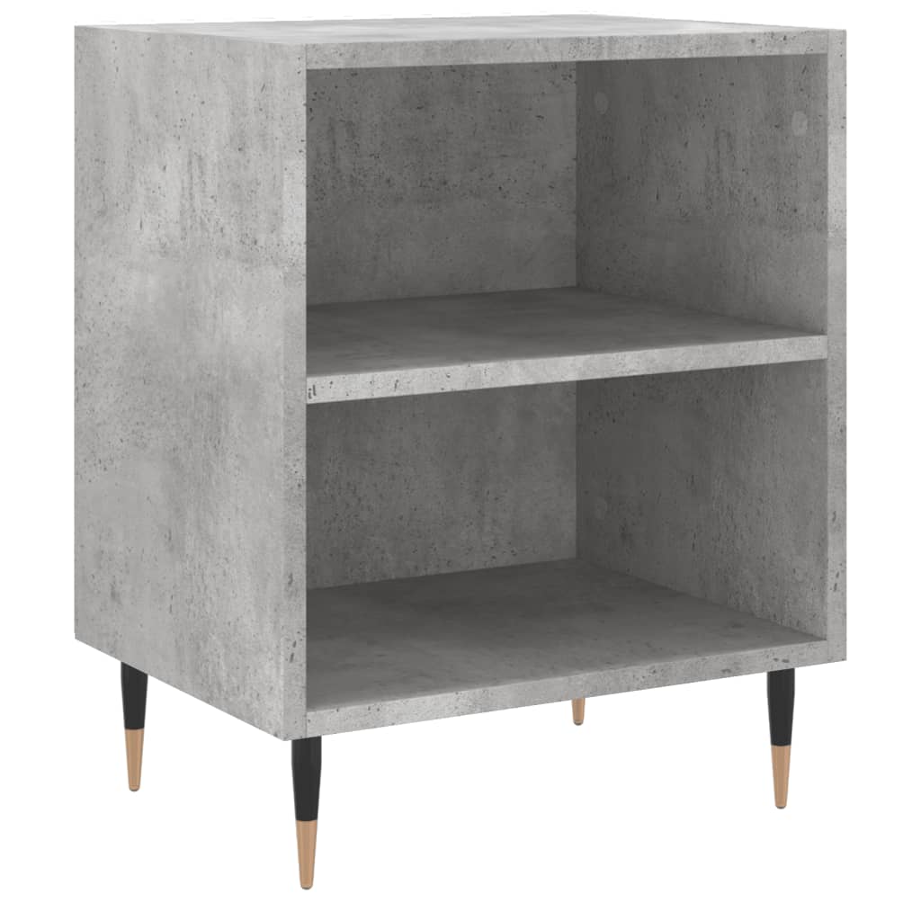 2 db betonszürke szerelt fa éjjeliszekrény 40x30x50 cm 4