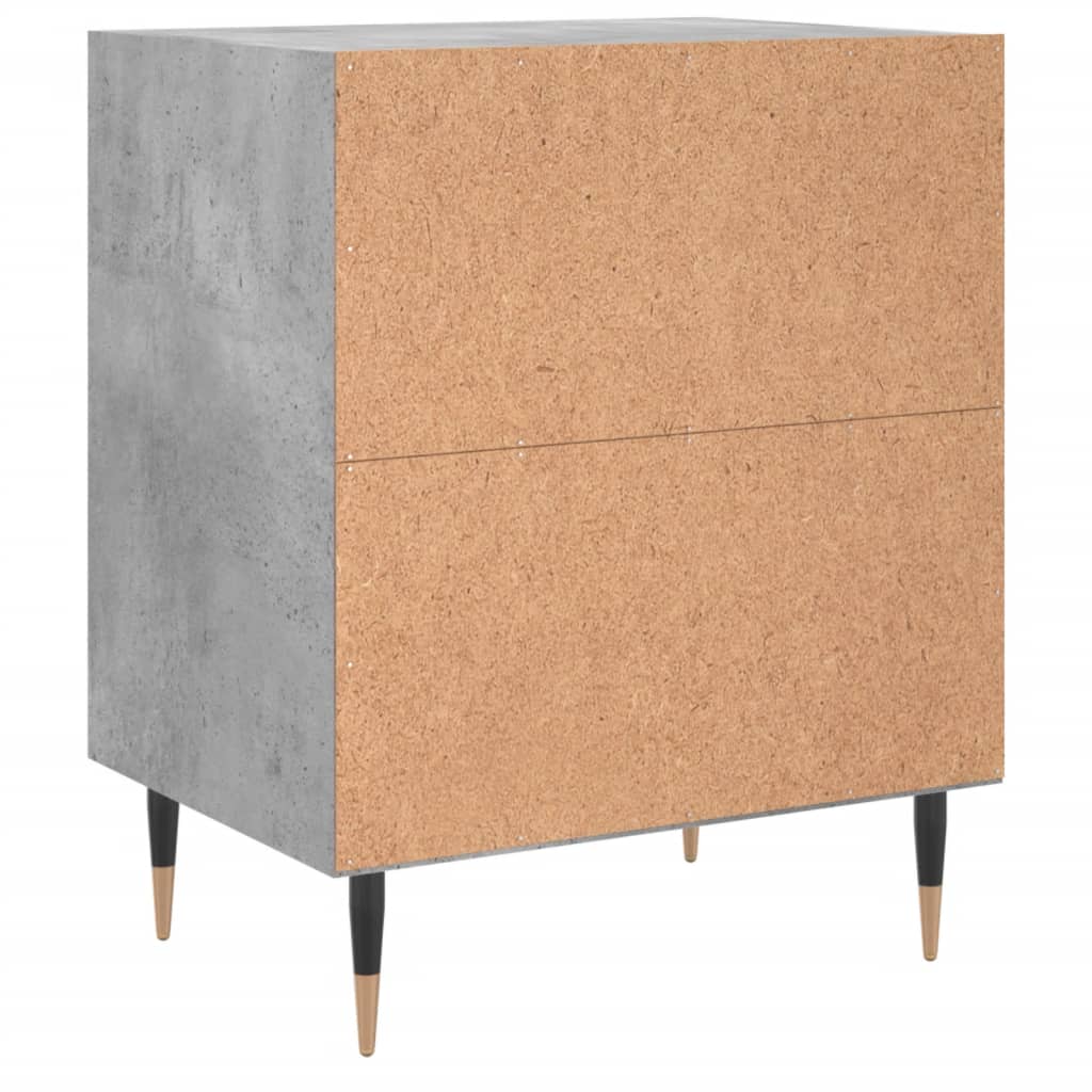 2 db betonszürke szerelt fa éjjeliszekrény 40x30x50 cm 7