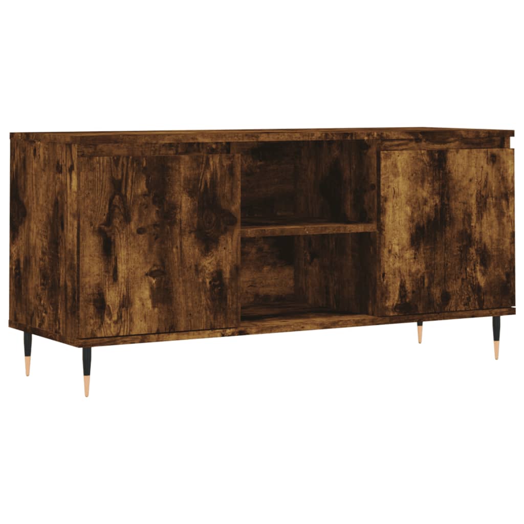 Füstös tölgy színű szerelt fa TV-szekrény 104x35x50 cm 2