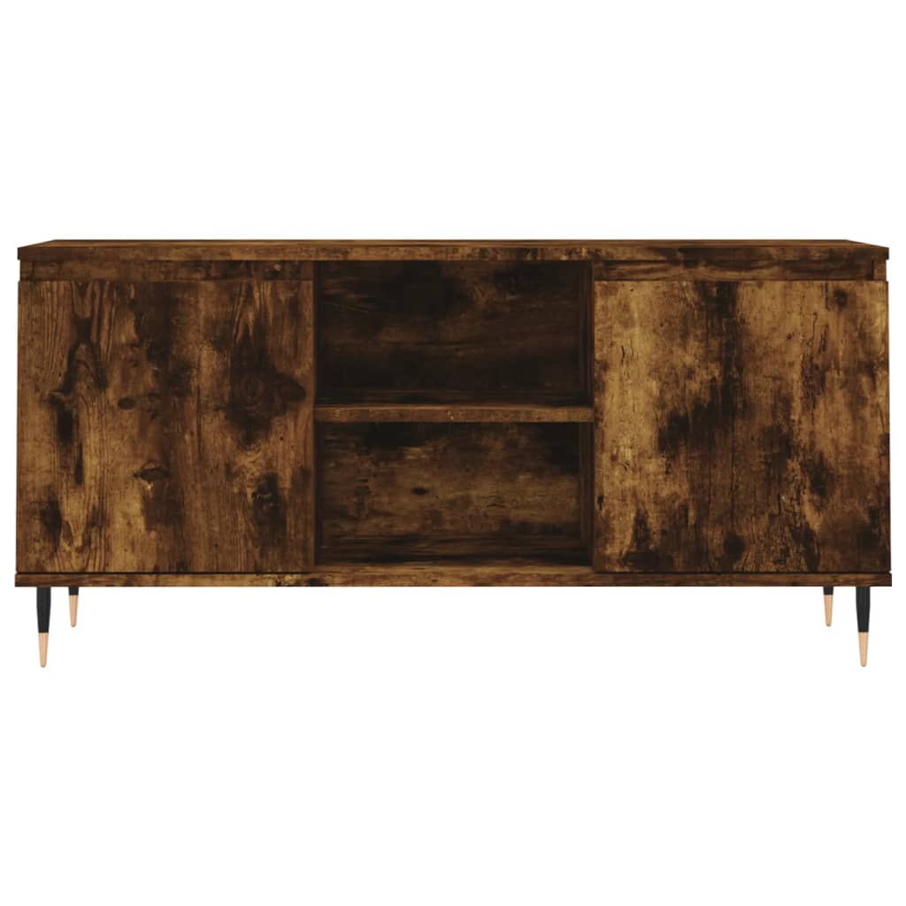 Füstös tölgy színű szerelt fa TV-szekrény 104x35x50 cm 5