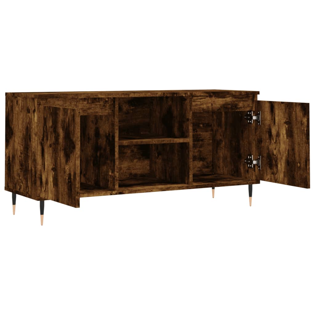 Füstös tölgy színű szerelt fa TV-szekrény 104x35x50 cm 6