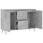 Betonszürke szerelt fa tálalószekrény 101,5 x 35 x 70 cm 6