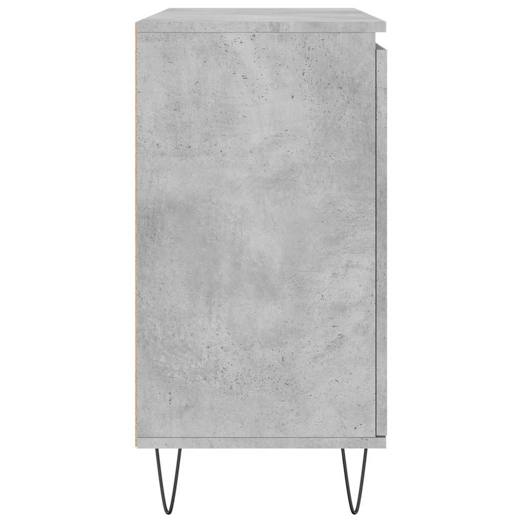 Betonszürke szerelt fa tálalószekrény 101,5 x 35 x 70 cm 7