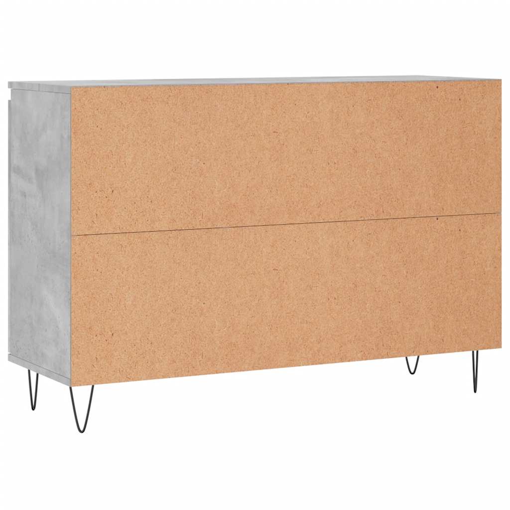 Betonszürke szerelt fa tálalószekrény 101,5 x 35 x 70 cm 8