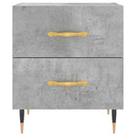 2 db betonszürke szerelt fa éjjeliszekrény 40 x 35 x 47,5 cm 6