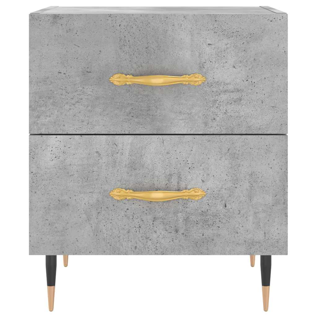 2 db betonszürke szerelt fa éjjeliszekrény 40 x 35 x 47,5 cm 6