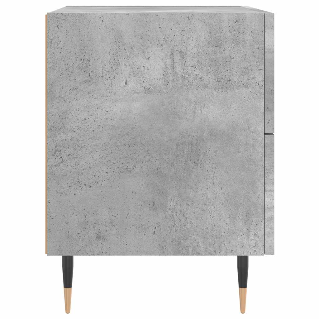 2 db betonszürke szerelt fa éjjeliszekrény 40 x 35 x 47,5 cm 7