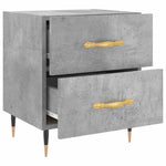 2 db betonszürke szerelt fa éjjeliszekrény 40 x 35 x 47,5 cm 8
