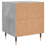 2 db betonszürke szerelt fa éjjeliszekrény 40 x 35 x 47,5 cm 9