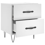 2 db fehér szerelt fa éjjeliszekrény 40 x 35 x 47,5 cm 8