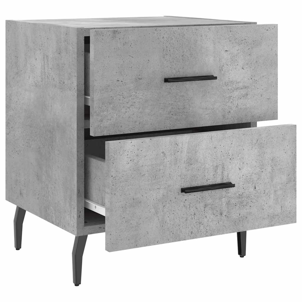 2 db betonszürke szerelt fa éjjeliszekrény 40 x 35 x 47,5 cm 7