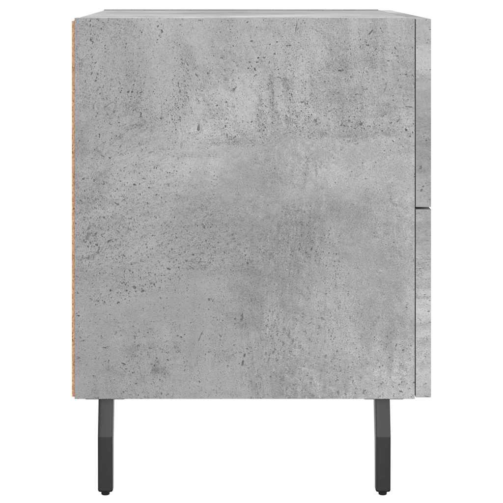 2 db betonszürke szerelt fa éjjeliszekrény 40 x 35 x 47,5 cm 8