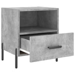 2 db betonszürke szerelt fa éjjeliszekrény 40 x 35 x 47,5 cm 5