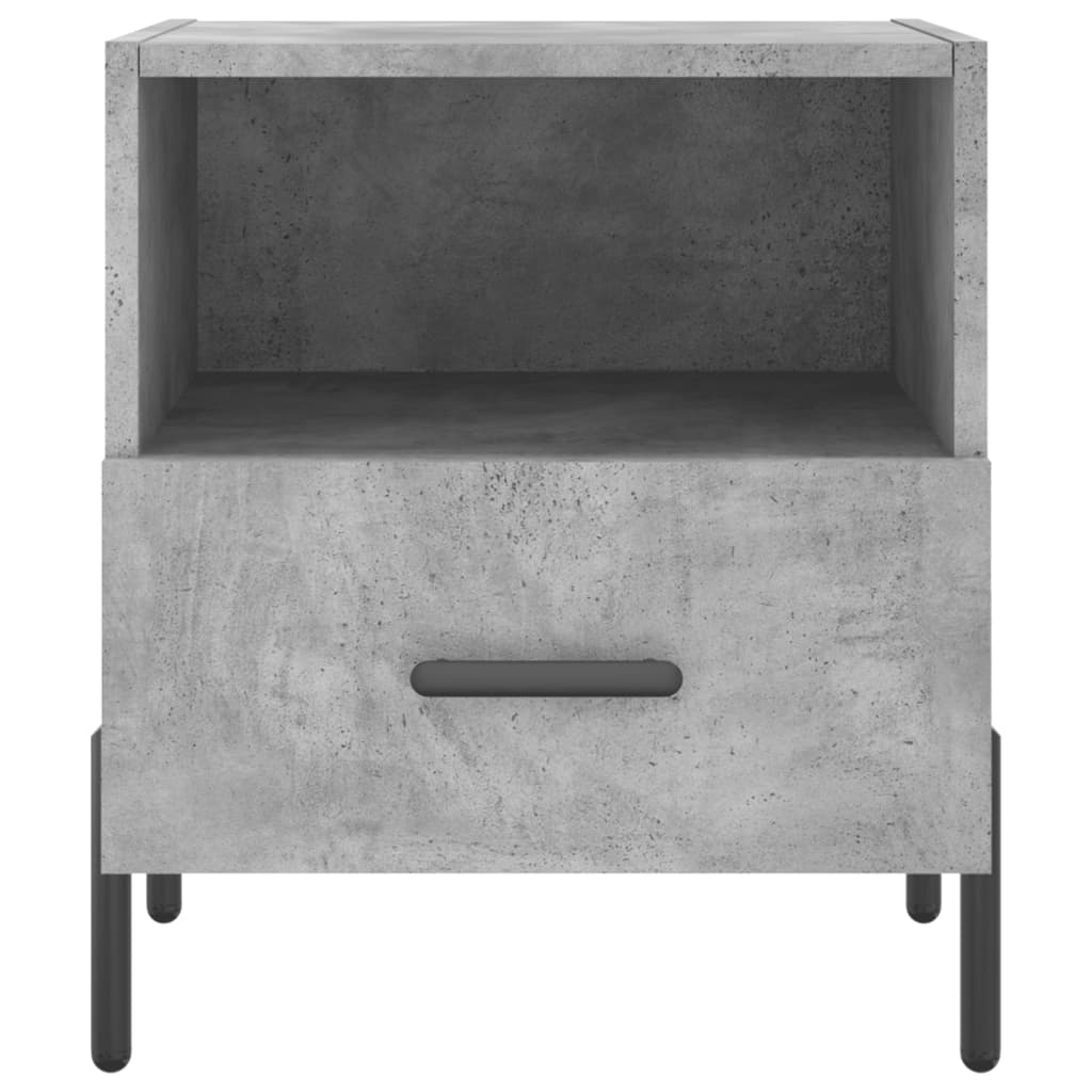 2 db betonszürke szerelt fa éjjeliszekrény 40 x 35 x 47,5 cm 7