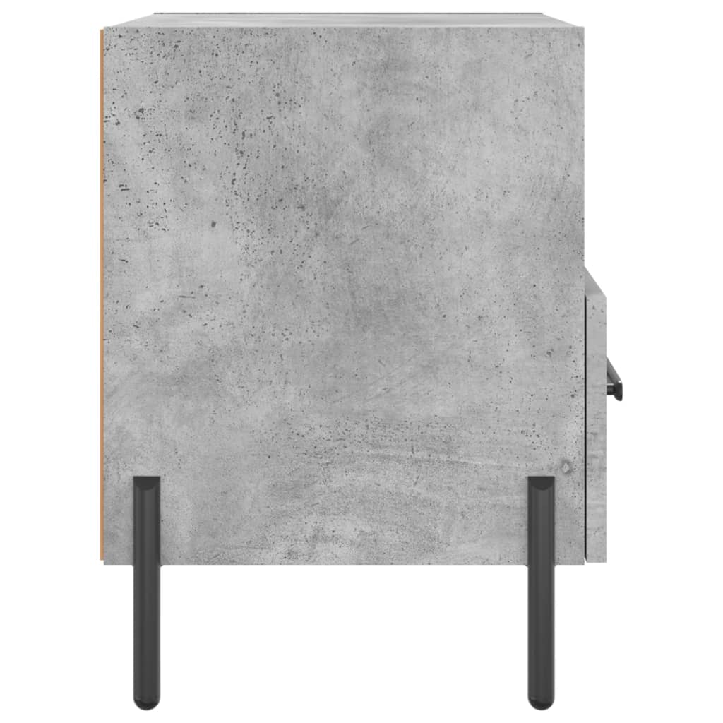 2 db betonszürke szerelt fa éjjeliszekrény 40 x 35 x 47,5 cm 8