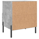 2 db betonszürke szerelt fa éjjeliszekrény 40 x 35 x 47,5 cm 9