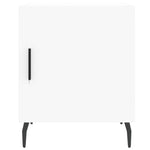 2 db fehér szerelt fa éjjeliszekrény 40 x 40 x 50 cm 7